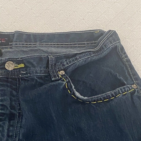 Red Ape Authentic Jeans Dark Wash Denim Embroidered Streetwear - Picture 5 of 16